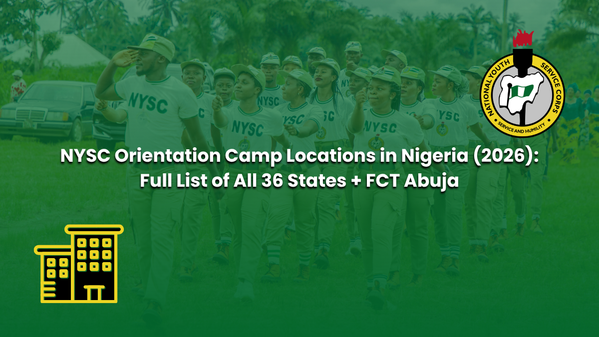 NYSC Orientation Camp Locations in Nigeria (2026): Full List of All 36 States + FCT Abuja